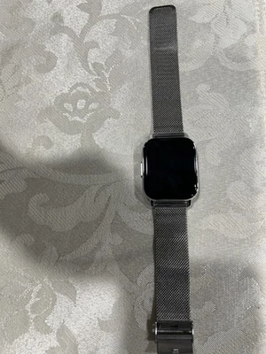 Умные часы фитнес-трекер пульсометр Bluetooth серебристый сетчатый ремешок - Изображение 1 из 4