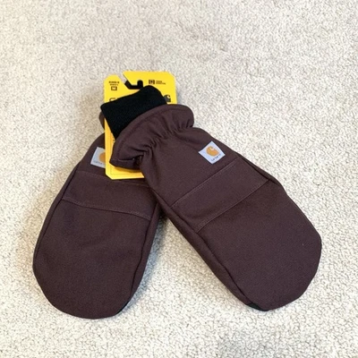 Carhartt Insulated Duck Knit Cuff Mittens Shade:Blackberry Women’s Size M New - Image 1 of 4