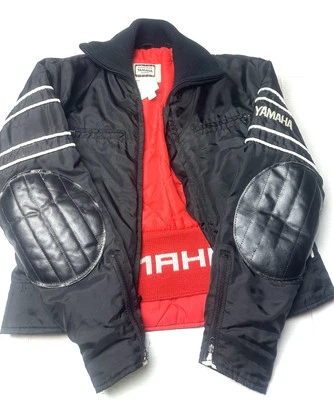 雅马哈男女通用小型赛车雪地摩托车夹克和围兜全拉链复古 60 年代 70 年代 — 第 1/4 张图片
