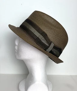 Vintage Dobbs Ende 50er Jahre Stroh Fedora Hut Größe 7,5 - Bild 1 von 16