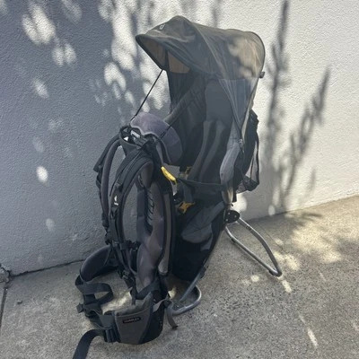 Deuter Kid Comfort 3 Backpack Child Carrier Hiking Black & Gray Rain Sun Shade Foto 1 de 4