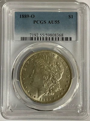 1889 O Morgan SIlver Dollar $1 PCGS AU55 59808368 - Image 1 of 4