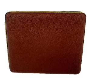 Portasigarette vintage in metallo marrone/oro made in Germany - Foto 1 di 7