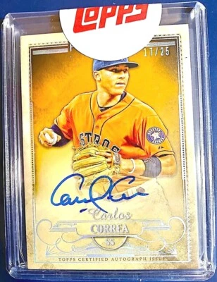 2016 Topps Five Star Carlos Correa Autograph FACTORY AUTO RAINBOW Parallel 17/25 - Image 1 of 4