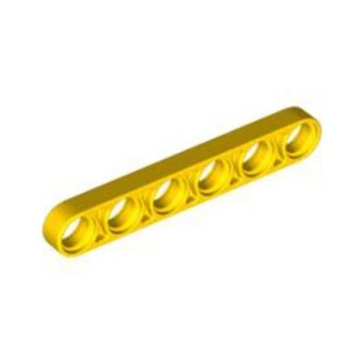 Lego Technic Bricks 10x Bright Yellow 1x6 6M Half Beam Liftarm 6170294 28570 NEW - Image 1 of 4