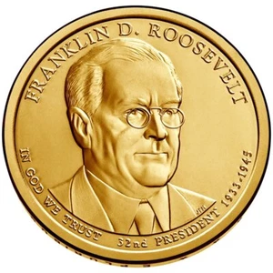 2014 D Franklin D Roosevelt Presidential Dollar UNCIRCULATED - Picture 1 of 1