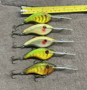 (5) Norman Tennessee Killer Wooden Crankbait Fishing Lures - Picture 1 of 7