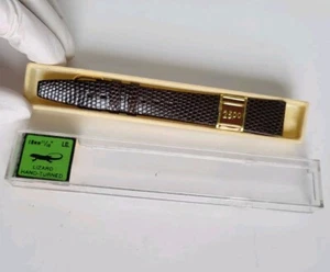 ✨️ NEU Vintage HADLEY KALBE Original Eidechse HANDGEDRECHSELT braun 18mm L 11/16 970 - Bild 1 von 5