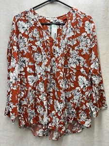 Fun2Fun Maley Pleated Detail Top Size XL Burnt Orange NWT - Bild 1 von 3