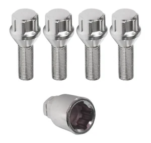 VW AUDI SKODA SEAT 30MM 35MM 40MM 45MM WHEEL LOCKING  BOLTS M14x1.5 TAPER - Picture 1 of 2