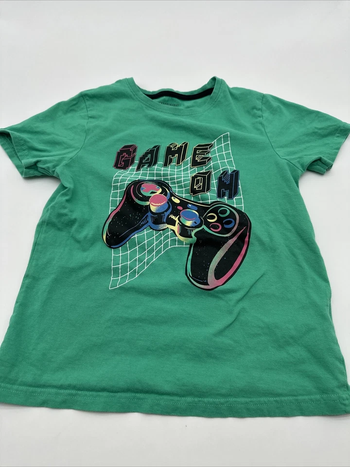 Primark Cares T-Shirt Youth Girl Size 10 Green Graphic Print ..#16046 - Image 1 of 4