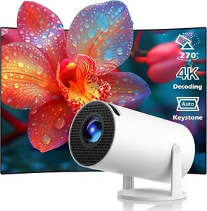 4K Mini Projector 10000 Lumen LED 1080P WiFi Bluetooth UHD Portable Home Theater - Picture 1 of 7