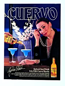 Angelica Houston Vintage 1987 Jose Cuervo Tequila Original Impresión Anuncio 8.5 x 11" - Imagen 1 de 5