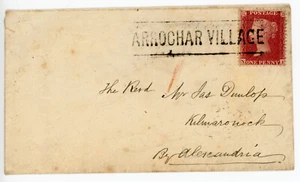 1859 cover with 1d rose-red tied by the "Arrochar Village" Scots local Type III - Picture 1 of 2