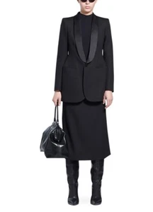 $3400 Balenciaga Hourglass Tuxedo Jacket, Evening Wear, Size 38, Black - Picture 1 of 5