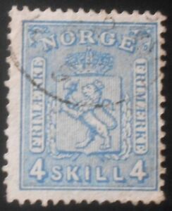 Norway - Norvège - 1867 Definitive 4 Skill Coat of Arms used (16) -