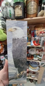 Schöne Weißkopfseeadler Alaska Motto Holz Wandrelief 12 Zoll hoch Made in USA - Bild 1 von 6