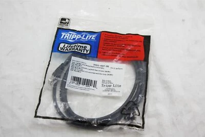 NEW Tripp Lite Cat6 RJ45 M/M Patch Cable 7Ft Black Snagless N001-007-BK - Image 1 of 3