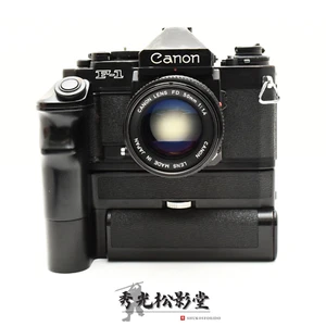 【OPT MINT w/ AE Motor Drive FN】 Canon New F-1 SLR New FD NFD 50mm f1.4 Japan - Picture 1 of 12