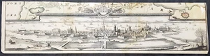 1730 JB Homann Antique Map Birds eye View of Copenhagen, Denmark - Picture 1 of 2