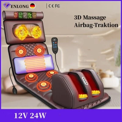 NISORPA Massagematte mit Wärmefunktion Massageliege Ganzkörpermassage Massagegerät