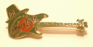 Guitarra verde HARD ROCK CAFÉ Pin Badge Washington DC Día de San Patricio 99 - Imagen 1 de 8
