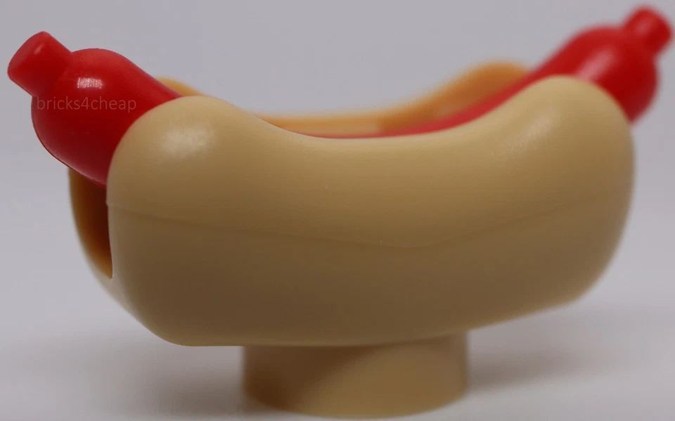 Lego Red Hot Dog Sausage with Tan Bun - Image 1 of 1