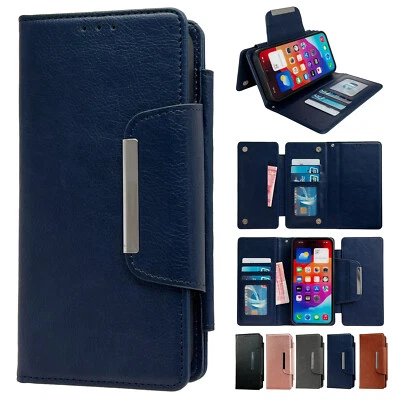 Flip Wallet Magnetic 2 in 1 Card Slot Purse Case For Google 9 8 Pro/7/6/8A/7A/6A - Image 1 of 4