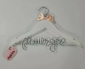 Claires Flower Girl Hanger With Blue Bow x/ defects - Picture 1 of 4