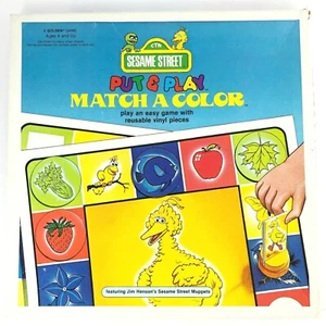Vintage 1981 Sesame Street Match a Color PreSchool Educational Game - Picture 1 of 7