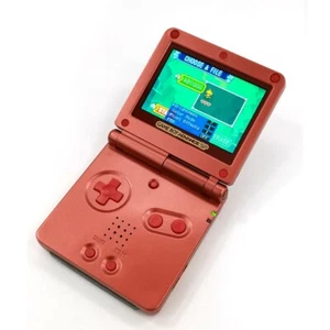 Red Game Boy Advance GBA SP Backlit IPS Game Console V5 Menu OSD 15 Level MOD - Picture 1 of 11
