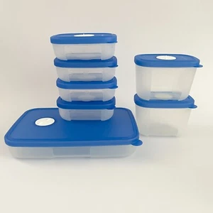 Tupperware FreezeSmart Date Dial Freezer Containers 4oz 9.75oz 2.25cup Set of 7 - Picture 1 of 4