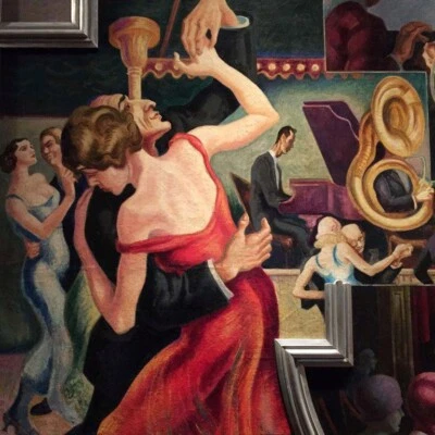 People of Chilmark Thomas Hart Benton 1920 American Regionalist Dancing Couple - Image 1 of 2