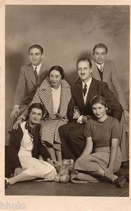 BK507 Carte Photo vintage card RPPC Groupe mode fashion Homme femme man woman - Picture 1 of 1