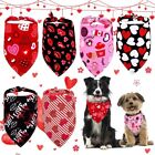 50Pcs Valentine's Day Dog Bandanas Collar Medium Dog Triangle Handkerchief Scarf