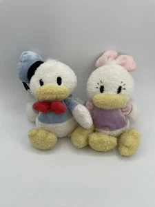 Disney Store Little Ones Daisy Donald Duck Lot 2 Baby Small Floppy Plush Lovey - Picture 1 of 7