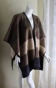 NEW Ike Behar Art-to-Wear Chic FLEECE O/S Poncho Jacket Lagenlook L XL 1X 2X 3X - Picture 1 of 6