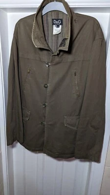 Abrigo Dolce And Gabbanna Hombre Ejército Caqui Estilo Talla 48.  Foto 1 de 4