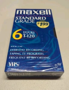 Maxell Video Cassette Standard Grade 6 hrs T-120 VHS NEW & Sealed - Picture 1 of 1