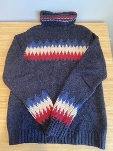 Vintage Tommy Hilfiger Wool Ski Turtleneck Sweater - Size M - Picture 1 of 3
