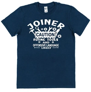 Lustiges T-Shirt Tischler Vorsicht Flugwerkzeuge & Sprache für Tischler Baumeister Geschenk - Bild 1 von 2