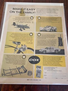 Anuncio Cox Toy Model Products 1966 - Imagen 1 de 1