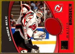 2001-02 Topps Reserve Number Relic #MB Martin Brodeur PATCH - New Jersey Devils