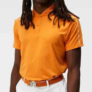 J Lindeberg Men's HARRIS REGULAR FIT POLO Medium Orange NWT NEW - Picture 1 of 9