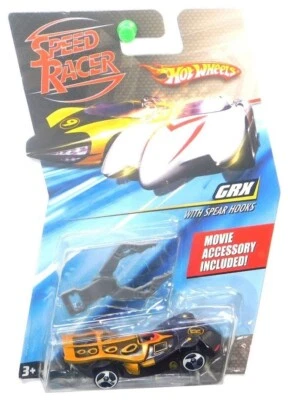 Coche de carreras Hot Wheels Speed Racer GRX 2008 escala 1:64 con ganchos de lanza Foto 1 de 2
