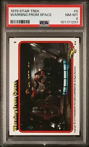 1979 TOPPS STAR TREK WARNING FROM SPACE #5 TRADING CARD | PSA 8 NM-MT POP 2 - Picture 1 of 4