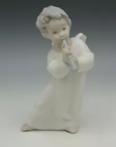 LLADRO SPAIN PORCELAIN ANGEL WITH FLUTE #4540 MATTE FINISH 6" - Picture 1 of 7