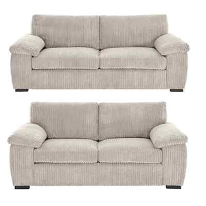 Amalfi Dino jumbo cord 3 and 2 seater formal back sofa Armchair Swivel chair - Picture 1 of 15