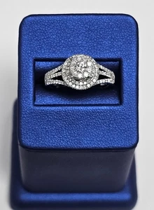 14k White Gold w Natural Diamond Ring Size 8½ Brilliant Round Cut .7ctw-ACT NOW! - Picture 1 of 6