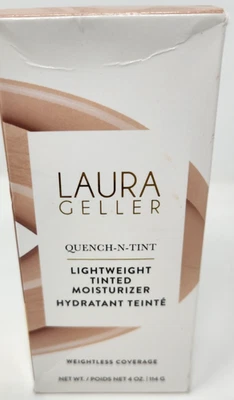 LAURA GELLER Quench-N-Tint hidratante colorido leve/médio 4oz NOVO - Imagem 1 de 4